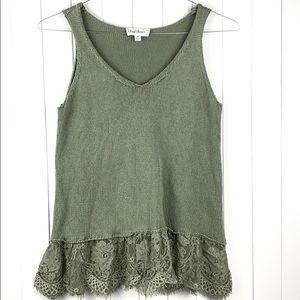 Cloud Chaser Tank with Ruffle Bottom. MED.